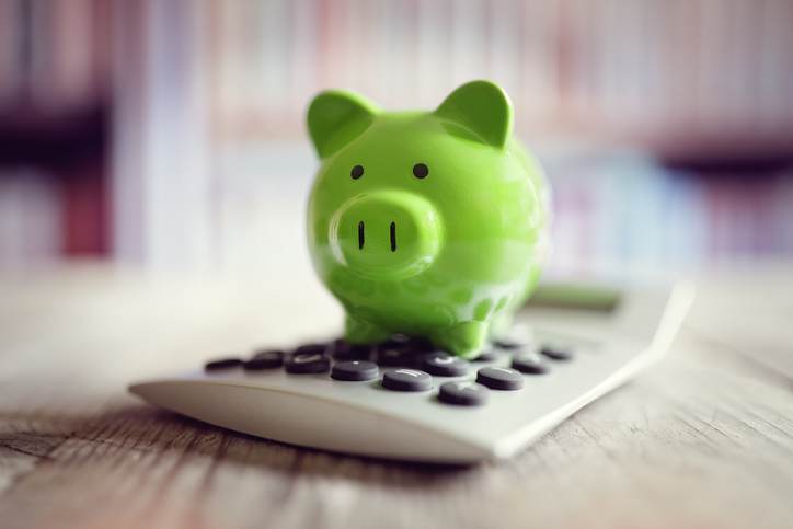 Piggy bank with calculator Piggy bank with calculator