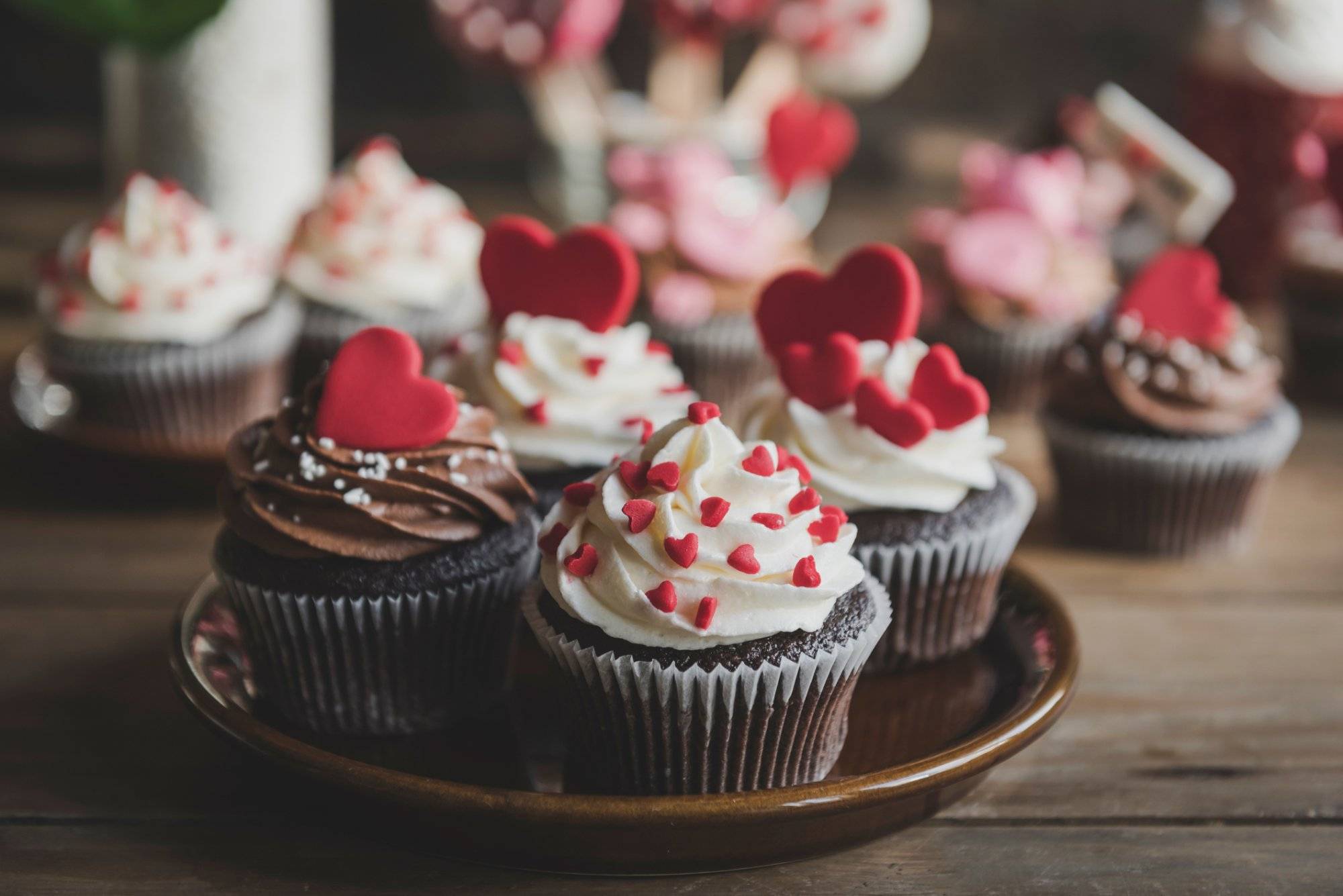 Love concept cupcakes Love concept cupcakes